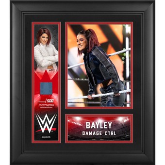 Bayley WWE Framed 15" x 17" Collage with a Piece of Match-Used Canvas - Limited Edition of 500