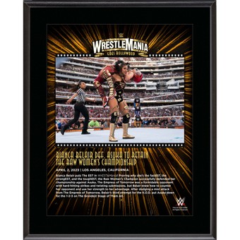 Bianca Belair WWE 10.5" x 13" 2023 WrestleMania 39 Night 2 Sublimated Plaque