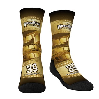Youth Rock Em Socks Gold/Black WWE WrestleMania 39 Crew Socks