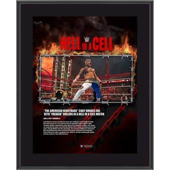 Cody Rhodes 10.5" x 13" 2022 Hell in a Cell Sublimated Plaque