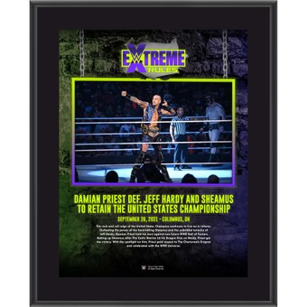 Damian Priest WWE Framed 10.5" x 13" 2021 Extreme Rules Sublimated Collage
