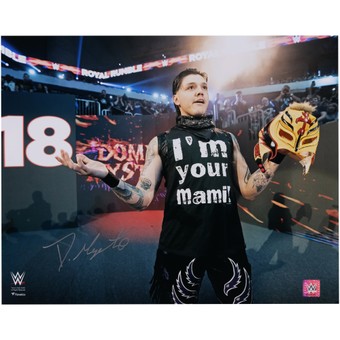 Dominik Mysterio WWE Autographed 16" x 20" Rumble Entrance Photograph