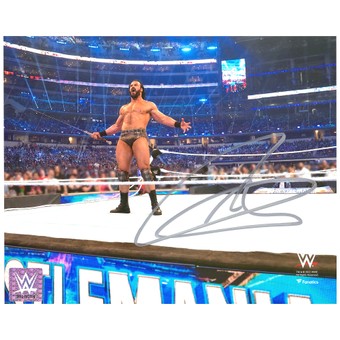 Drew McIntyre Autographed 8" x 10" In The Ring Holding a Sword Photograph