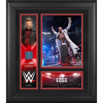 Edge WWE Framed 15" x 17" Collage with a Piece of Match-Used Canvas - Limited Edition of 500