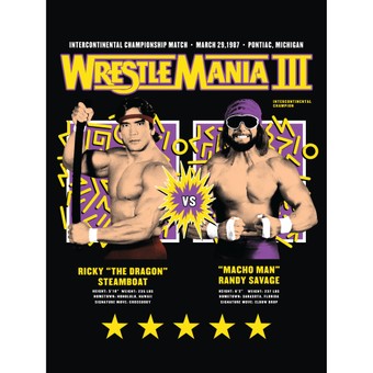 Fathead "Macho Man" Randy Savage vs. Ricky ''The Dragon'' Steamboat WrestleMania III Removable Poster Decal