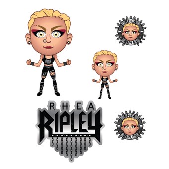 Fathead Rhea Ripley Five-Piece Removable Mini Decal Set