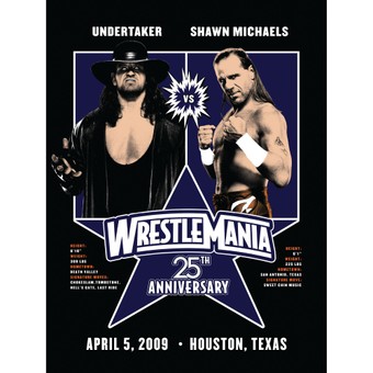 Fathead Shawn Michaels vs. The Undertaker WrestleMania 25th Anniversary Removable Poster Decal