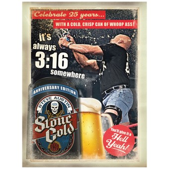 Fathead "Stone Cold" Steve Austin Cold One Removable Superstar Mural Decal