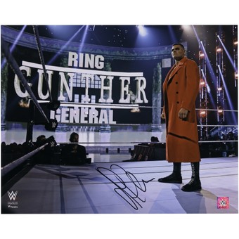 Gunther WWE Autographed 16" x 20" In Ring Red Jacket Photograph