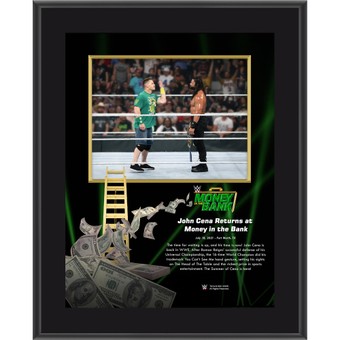 John Cena & Roman Reigns Framed 10.5" x 13" 2021 Money In The Bank Sublimated Plaque