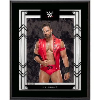 LA Knight WWE Framed 10.5" x 13" Sublimated Plaque