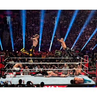 Logan Paul and Ricochet WWE Unsigned 2023 Royal Rumble Collision Course Photograph