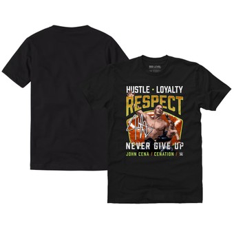 Men's 500 Level Black John Cena Respect T-Shirt