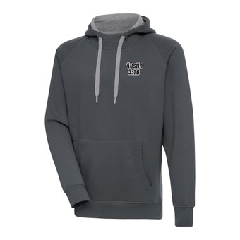 Men's Antigua Charcoal "Stone Cold" Steve Austin Victory Pullover Hoodie