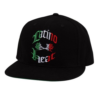 Men's Black Eddie Guerrero Latino Heat Flag Snapback Hat