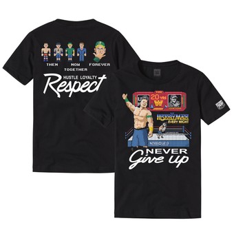 Men's Black John Cena 20 Years Never Give Up T-Shirt