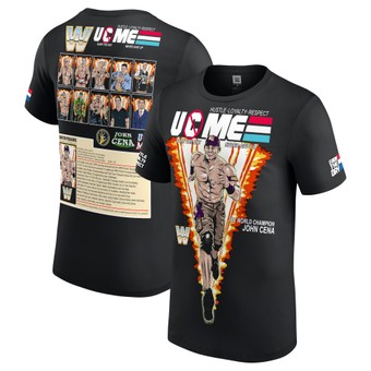 Men's Black John Cena Red, White & Blue T-Shirt