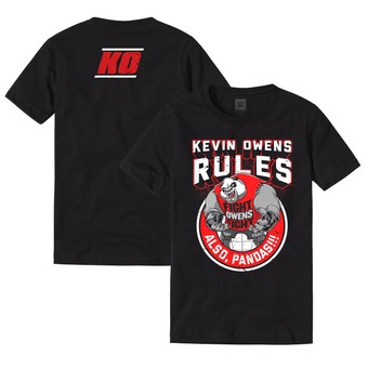 Men's Black Kevin Owens Also Pandas T-Shirt