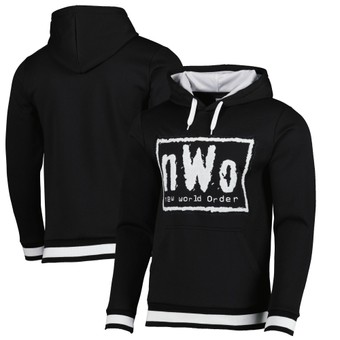Men's Black nWo Chenille Logo Pullover Hoodie