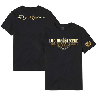 Men's Black Rey Mysterio 20th Anniversary Lucha Legend T-Shirt