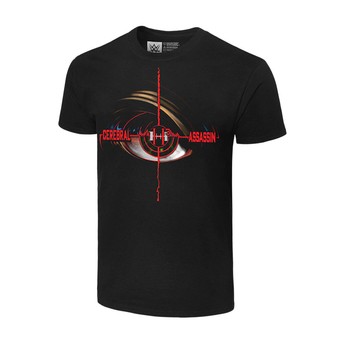 Men's Black Triple H Retro Cerebral Assassin T-Shirt