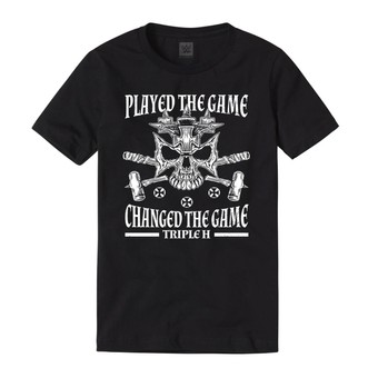 Men's Black Triple H Skull and Hammers T-Shirt