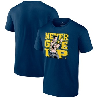 Men's Fanatics Branded Navy John Cena Never Give Up T-Shirt