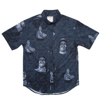 Men's Navy Andre the Giant Button-Down Shirt