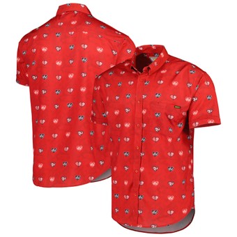 Men's RSVLTS Red Shawn Michaels Heartbreaker KUNUFLEX Button-Down Shirt