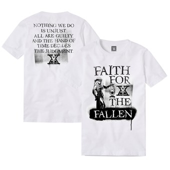 Men's White Karrion Kross & Scarlett Faith For The Fallen T-Shirt