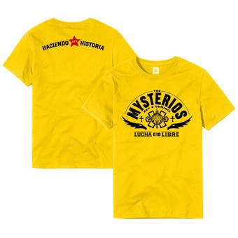 Men's Yellow The Mysterios Haciendo Historia T-Shirt