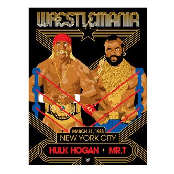 Phenom Gallery Hulk Hogan 18'' x 24'' WWE WrestleMania 1 Serigraph