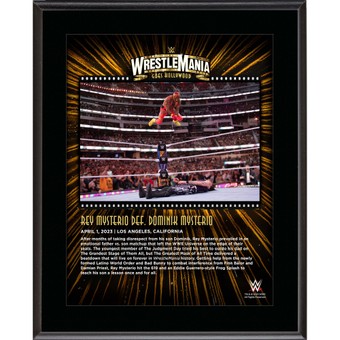 Rey Mysterio WWE 10.5" x 13" 2023 WrestleMania 39 Night 1 Sublimated Plaque