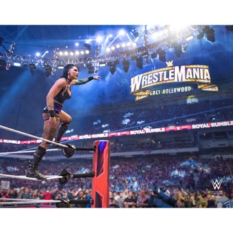 Rhea Ripley Unsigned WWE 2023 Royal Rumble Celebration Photograph