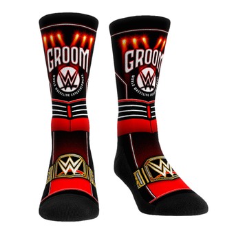 Rock Em Socks WWE Logo Groom Crew Socks