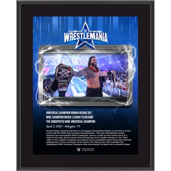 Roman Reigns 10.5" x 13" WrestleMania 38 Night 2 Sublimated Plaque