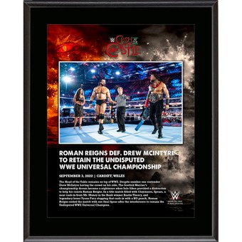 Roman Reigns WWE 10.5" x 13" 2022 Clash at the Castle Sublimated Plaque