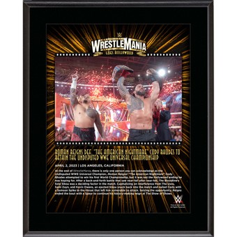 Roman Reigns WWE 10.5" x 13" 2023 WrestleMania 39 Night 2 Sublimated Plaque