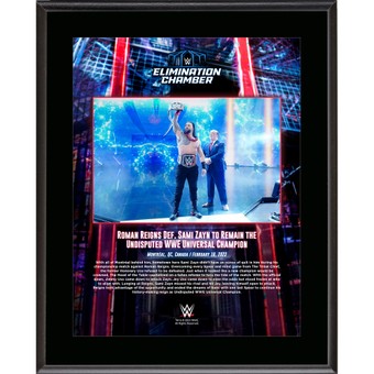 Roman Reigns WWE 10.5" x 13" Elimination Chamber Sublimated Plaque