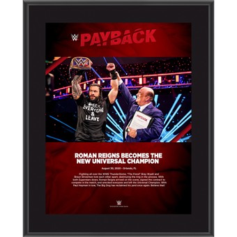 Roman Reigns WWE Framed 10.5" x 13" 2020 Payback Sublimated Collage