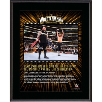 Sami Zayn & Kevin Owens WWE 10.5" x 13" 2023 WrestleMania 39 Night 1 Sublimated Plaque