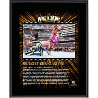 Seth "Freakin" Rollins WWE 10.5" x 13" 2023 WrestleMania 39 Night 1 Sublimated Plaque