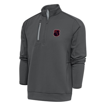 Men's Antigua Charcoal/Silver The Bloodline Generation Quarter-Zip Pullover Top