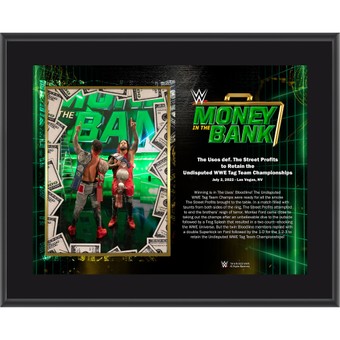 The Usos Framed 10.5'' x 13'' 2022 Money in the Bank Sublimated Plaque