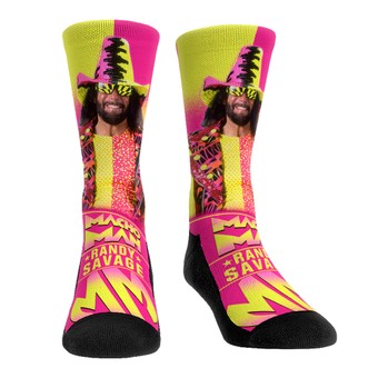 Unisex Rock Em Socks "Macho Man" Randy Savage Stare Down Crew Socks