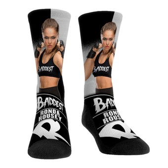 Unisex Rock Em Socks Ronda Rousey Stare Down Crew Socks