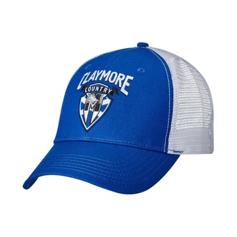 Men's Royal/White Drew McIntyre Claymore Country Trucker Snapback Hat