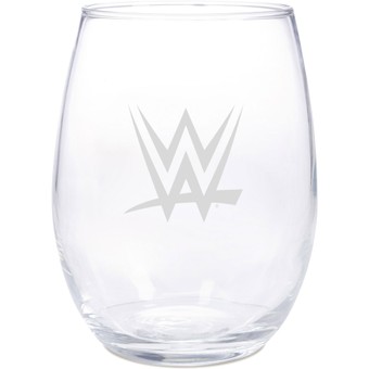 WinCraft WWE Logo 15oz Stemless Wine Glass