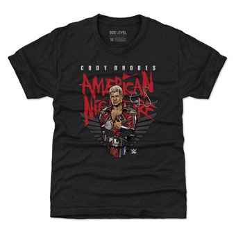 Youth 500 Level Black Cody Rhodes Skull T-Shirt