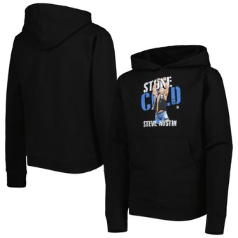 Youth 500 Level Black "Stone Cold" Steve Austin Pullover Hoodie